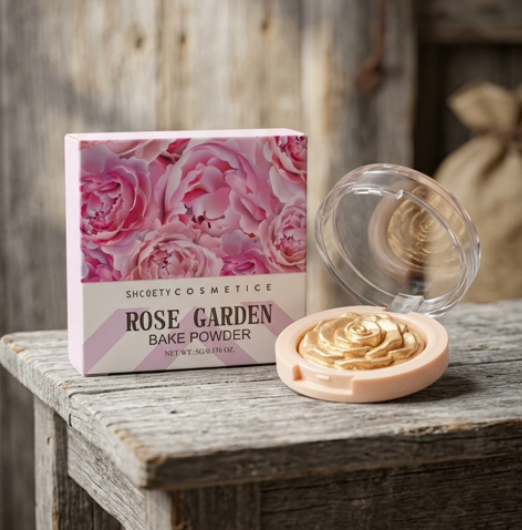 Rose Garden Bake Powder Blusher Shcoety Cosmetics 02