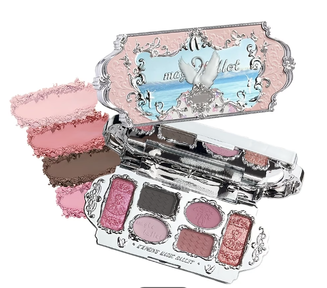 K'APEINE 6-Color Shimmer And Matte Eyeshadow Palette - PINK