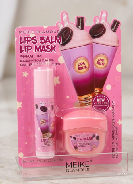 Meike Glamour Lips Balm & Lip Mask Duo