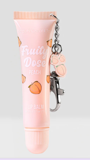 Beauty Creations Fruity Dose Lip Balm Key Chain PEACH