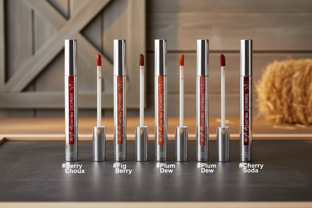 Kevin & Coco Peel Off Lip Gloss tint  " FIG BERRY "