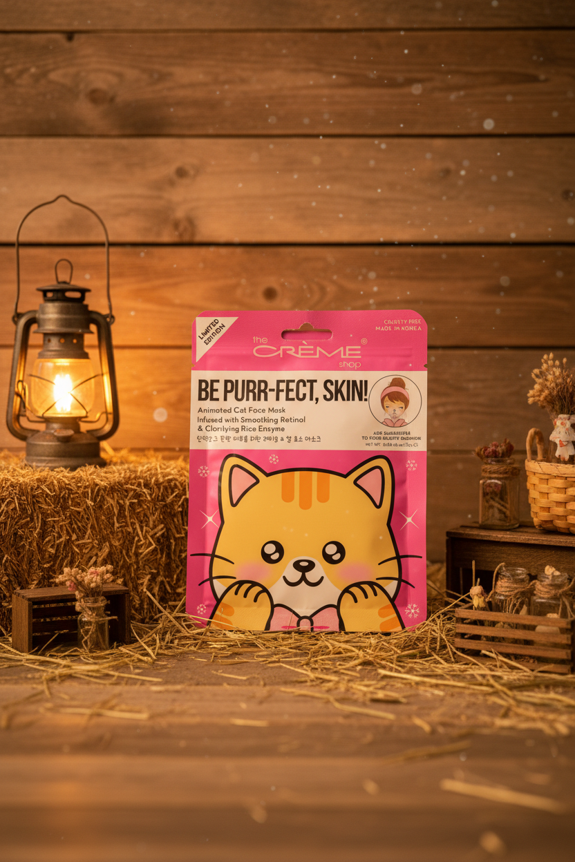The Cream Shop Be Purr-fect Skin Face Cat Mask, 0.88 oz/25 g (3pcs)
