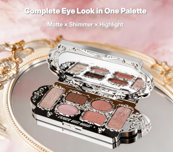 K'APEINE 6-Color Shimmer And Matte Eyeshadow Palette - White