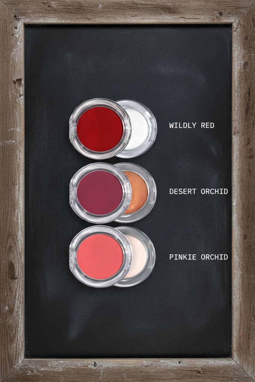 Kara beauty Caboodle Kisses Lip Powder + Lip Gloss WILDLY RED