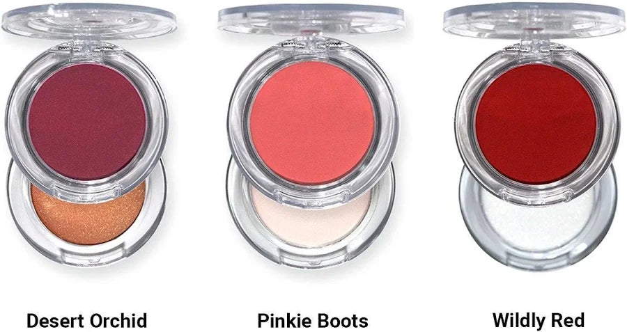 Kara beauty Caboodle Kisses Lip Powder + Lip Gloss WILDLY RED